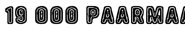 19 000 Paarmaa font preview